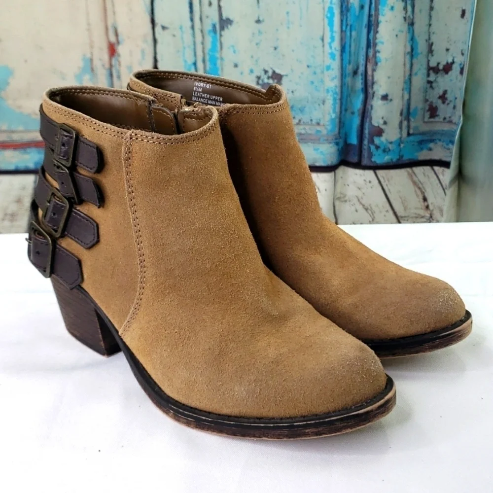 Coach and‎ Four Ivory Buckle Strap Ankle Boots